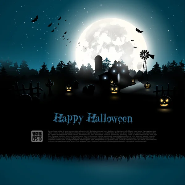 Carte de vœux Halloween — Image vectorielle