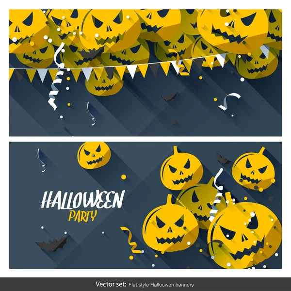Halloween party bannerů — Stockový vektor
