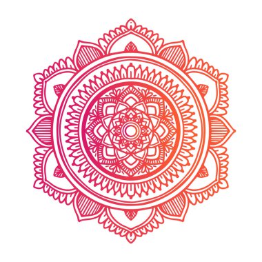 Mandala vektör sanat şablonu çiçek süsüyle resimleme