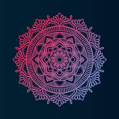 renk gradyan tasarımı mandala vektör sanat çizimi