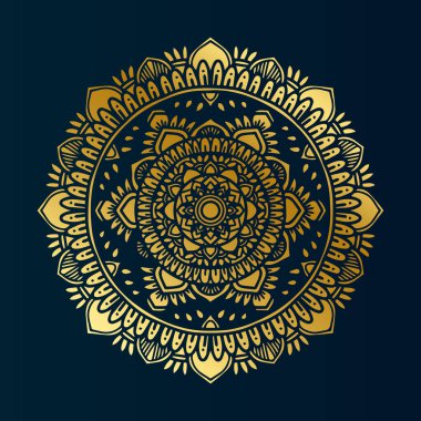 Lüks çiçekli yuvarlak mandala şablon sanatı gradyan renk tasarımlı