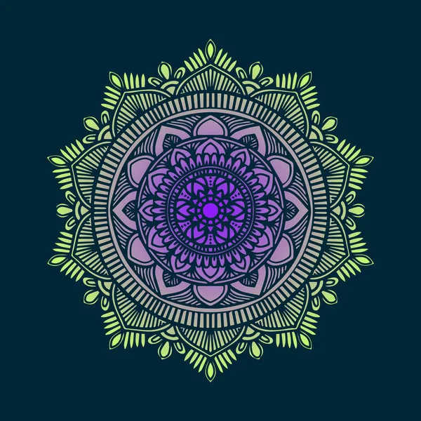 Gradient Vert Mandala Art Vecteur Illustration Design — Image vectorielle