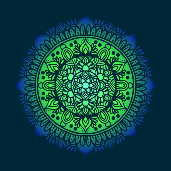 Mandala Vector Art Template Illustration — Stock Vector