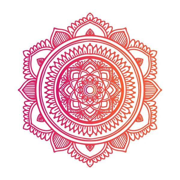 Mandala Vector Art Template Illustration Floral Ornament — Stock Vector