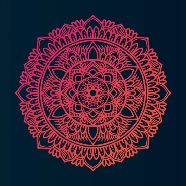 Floral Concept Mandala Vector Art Design Illustration — Stock Vector