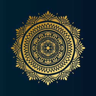 Altın mandala vektör şablonu mandala illüstrasyonu
