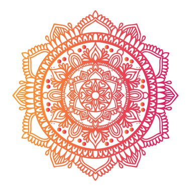 Vektör mandala çizgisi gradyan çizimi