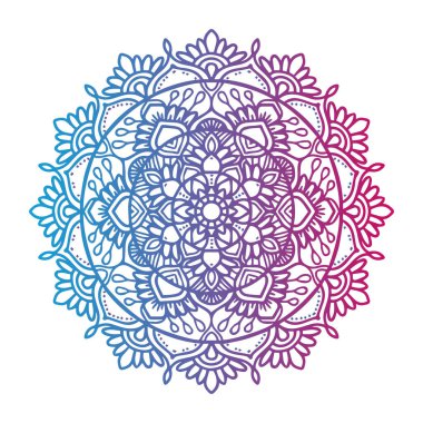 Vektör çiçek konsepti mandala illüstrasyonu