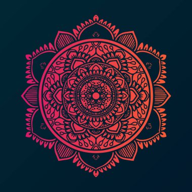 Çiçek yuvarlamalı gradyan vektör sanat tasarımı