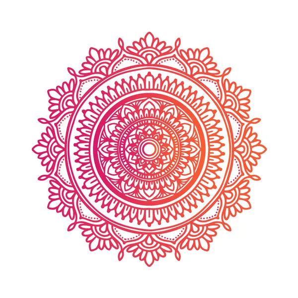 Beautiful Vector Floral Design Concept Mandala Art Illustration — Stock Vector