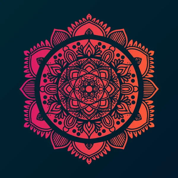 kırmızı gradyan lüks vektör mandala sanatı