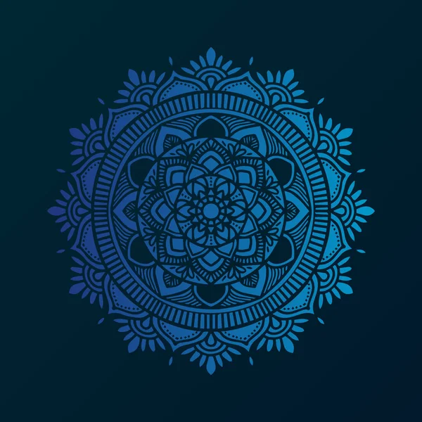 mavi mandala vektör sanat tasarımı örnekleme şablonu