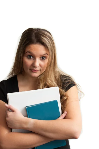 Estudiante con libros de cintura para arriba —  Fotos de Stock