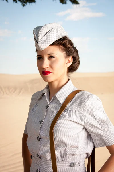 Retrato de enfermeira da Segunda Guerra Mundial — Fotografia de Stock