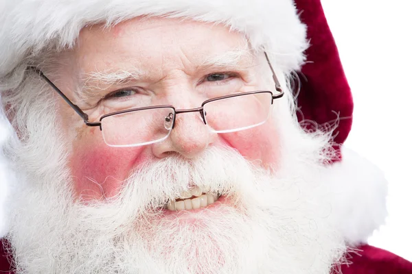 Christmas santa claus met specs — Stockfoto