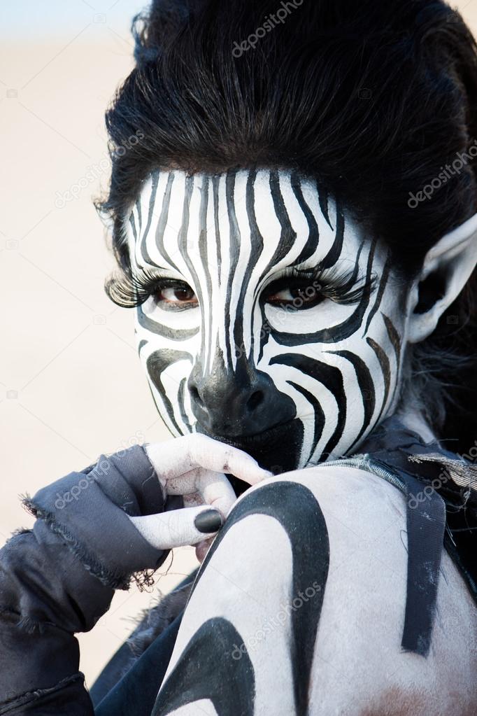 Zebra woman
