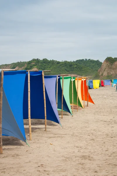Tendas de sombra coloridas — Fotografia de Stock