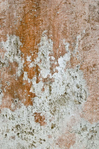 Sehr rostig und beschädigen alte weiße Mauer — Stockfoto