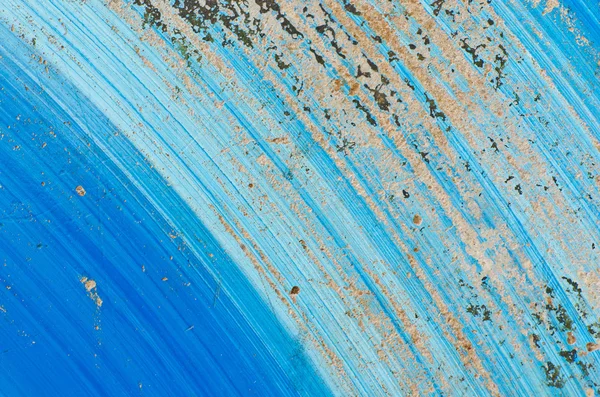 Mavi renkli duvar hasarı — Stok fotoğraf