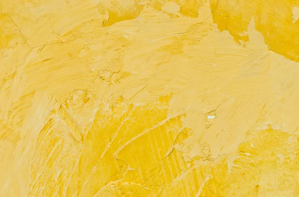 Closeup žluté zdi rezavý crack — Stock fotografie