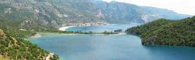 mavi lagün ve beach Ölüdeniz Türkiye Panoraması