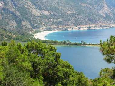 mavi lagün ve beach Ölüdeniz Türkiye Panoraması