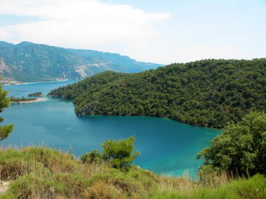 mavi lagün ve beach Ölüdeniz Türkiye Panoraması