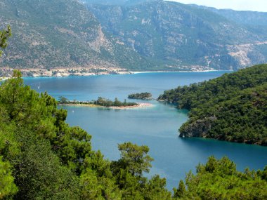 mavi lagün ve beach Ölüdeniz Türkiye Panoraması