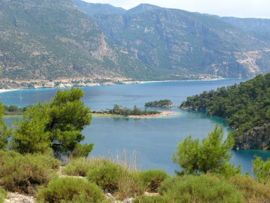 mavi lagün ve beach Ölüdeniz Türkiye Panoraması