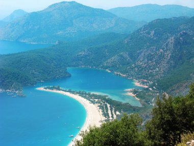 mavi lagün ve beach Ölüdeniz Türkiye Panoraması