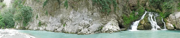 Panorama del desfiladero y del pavo fethiye de la cascada del saklikent —  Fotos de Stock