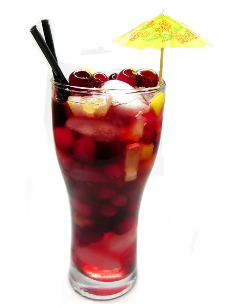 Punch cocktail drink with fruit — Stock Photo, Image