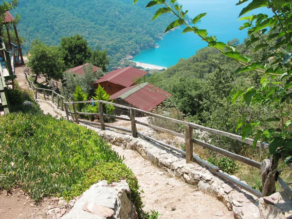 Way to kabak bay landscape fethiye turkey — Stock Photo, Image