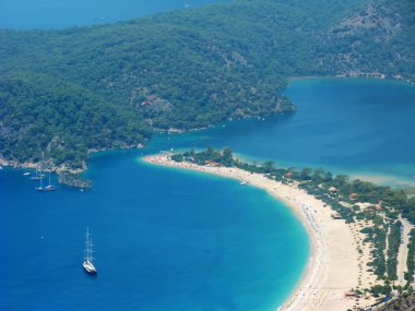 mavi lagün ve beach Ölüdeniz Türkiye Panoraması