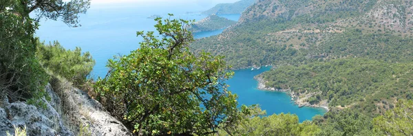 Landschap van de kustlijn van de Middellandse Zee Turkije — Stockfoto