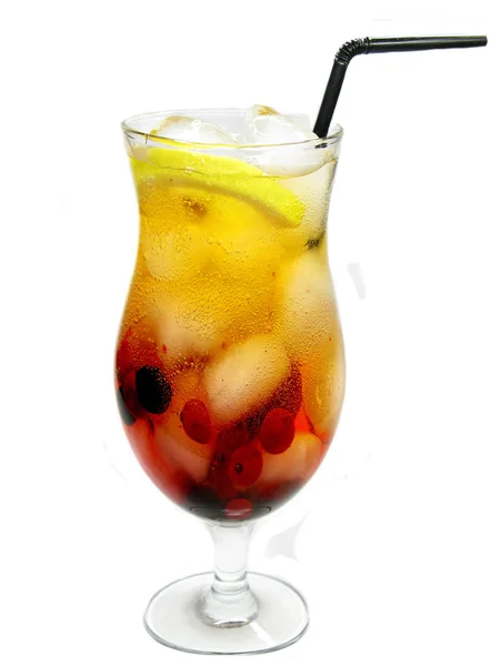 Ovocný koktejl limonádu s plody rybízu — Stock fotografie