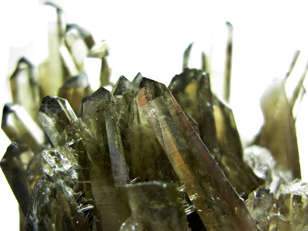 Morion quartz geode geological crystals — Stock Photo, Image