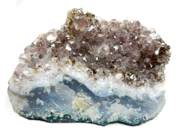 Ametyst geode geologické krystaly — Stock fotografie