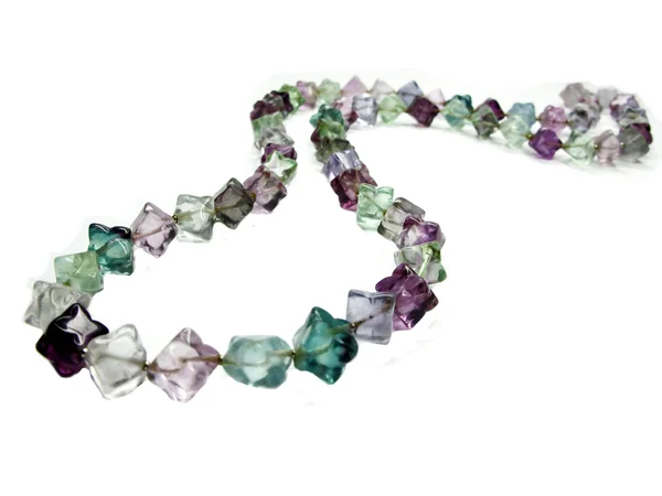 Perlas de cristales de semigémino de fluorita — Foto de Stock