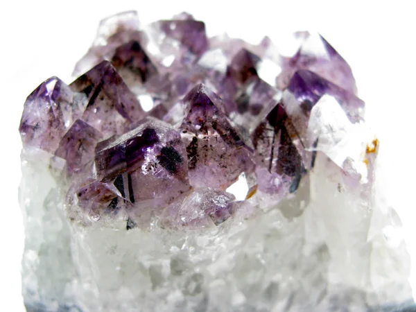 Amethyst quartz geode geological crystals — Stock Photo, Image