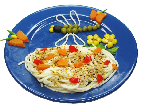 Creative pasta food dragon shape — Stock Photo, Image