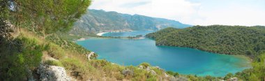 mavi lagün ve beach Ölüdeniz Türkiye Panoraması