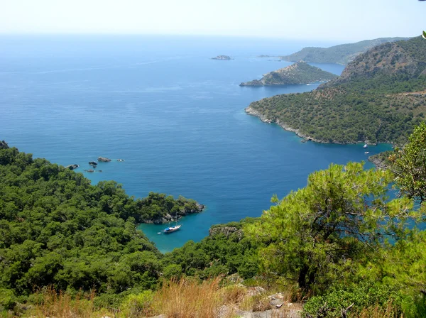 Landschap van de kustlijn van de Middellandse Zee Turkije — Stockfoto