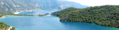 mavi lagün ve beach Ölüdeniz Türkiye Panoraması