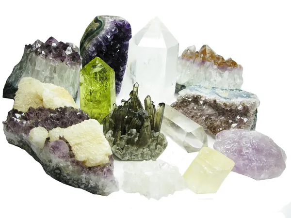 Ametist citrine kuvars Jeod jeolojik kristalleri ayarlayın.