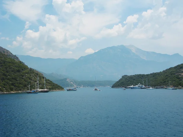 Landschap van de kustlijn van de Middellandse Zee Turkije — Stockfoto