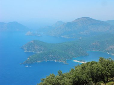 mavi lagün ve beach Ölüdeniz Türkiye Panoraması
