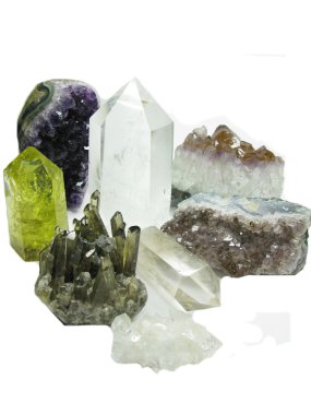 amethyst quartz geode geological crystals clipart