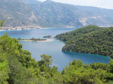 mavi lagün ve beach Ölüdeniz Türkiye Panoraması
