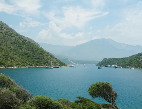 地中海のトルコの海岸線の風景 — ストック写真
